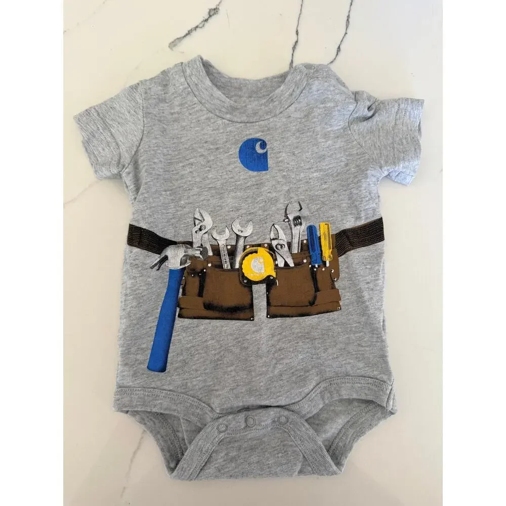 Carhartt Baby Boy's Toolbelt Graphic Short Sleeve Onesie